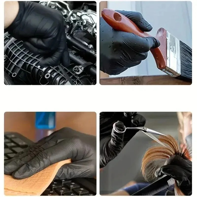 Black Disposable Gloves Unisex - Latex Disposable Glove 评论和价格