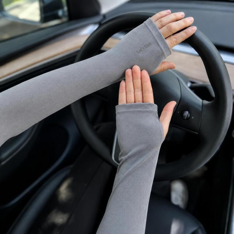 3 Pairs Ice Sleeves Stylish Si - Fingerless Glove Knit 评论和价格