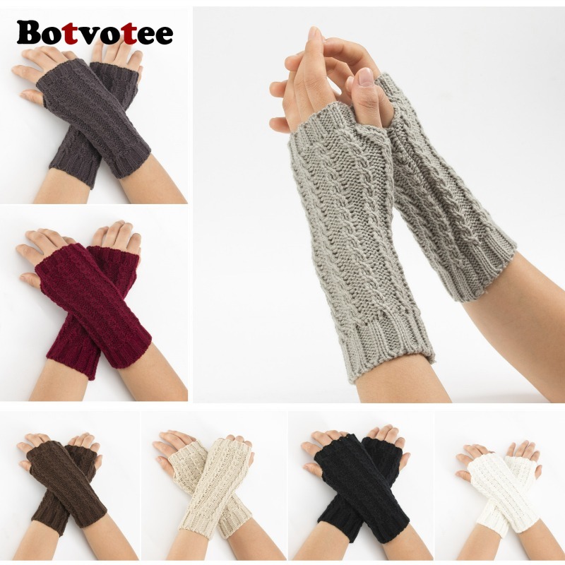 Botvotee Y2k Half Finger Winte - Fingerless Glove Knit 评论和价格
