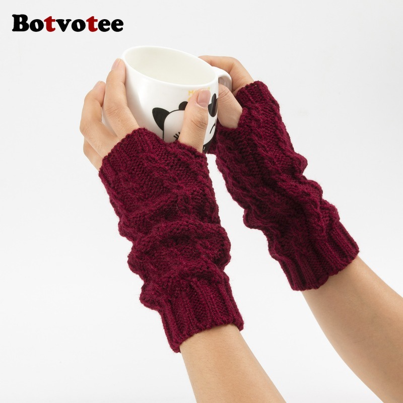 Botvotee Y2k Half Finger Winte - Fingerless Glove Knit 评论和价格