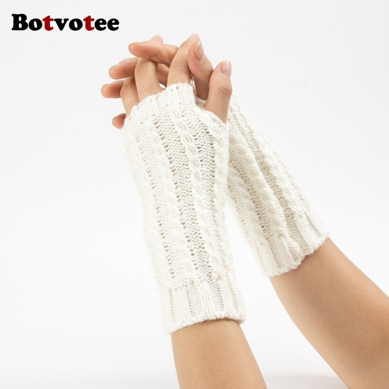 Botvotee Y2k Half Finger Winte - Fingerless Glove Knit 评论和价格
